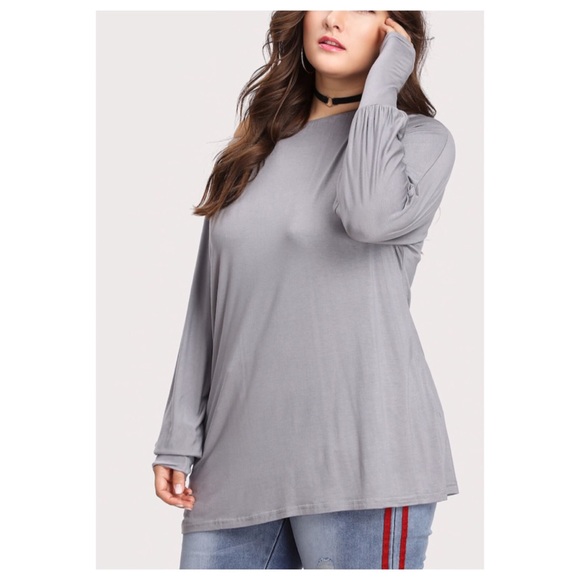 ➕ Off-Shoulder Wide cuff Tee - Picture 3 of 5